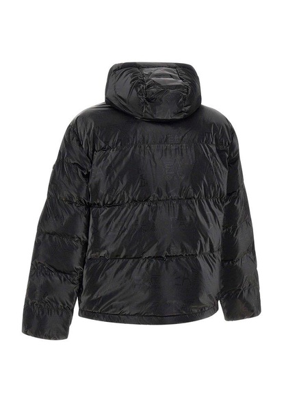 Ea7 Emporio Armani Logo-Printed Hooded Padded Jacket