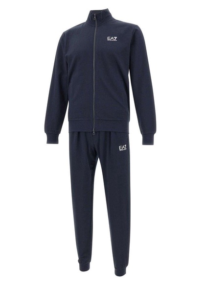 Ea7 Emporio Armani Logo Printed Zipped Track Suit