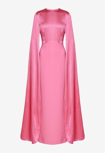 The Adley Crepe Cape Gown