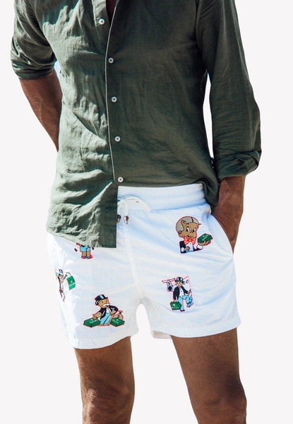 All-Over Roro Print Swim Shorts