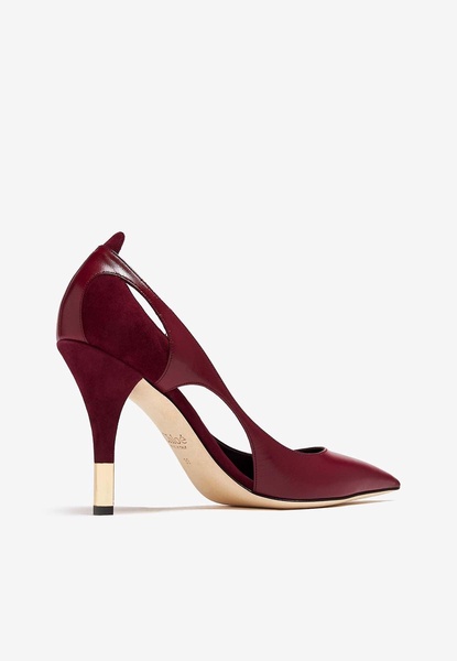 Saada 95 Leather and Suede Pumps