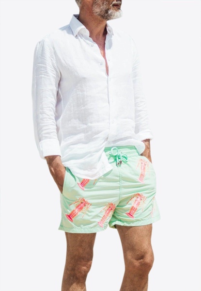 Lobster All-Over Print Swim Shorts