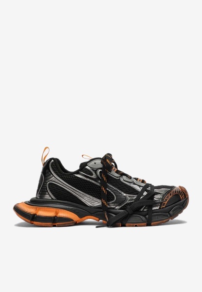 Balenciaga 3Xl Black/Orange/Grey Mesh And Polyurethane Trainer Men