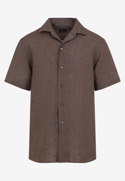 Short-Sleeved Linen Shirt