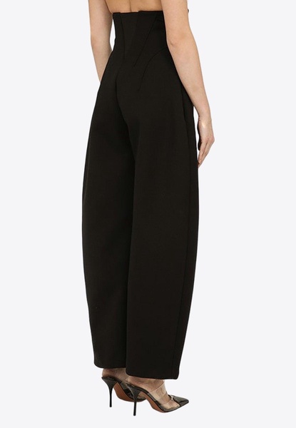 High-Waist Rounded Corset Pants