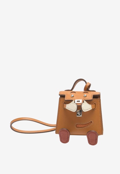 Kellydole Bag Charm in Sable, Orange H, Nata, Brique Butler and Mysore Leather