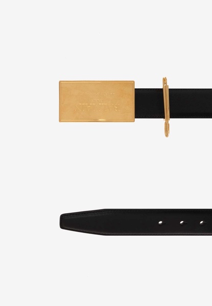 Safety Pin Leather Belt