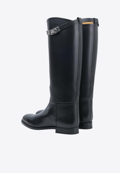 Jumping Shorter Boots in Black Calf Leather