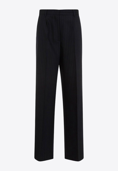 Pinstriped Virgin Wool Pants