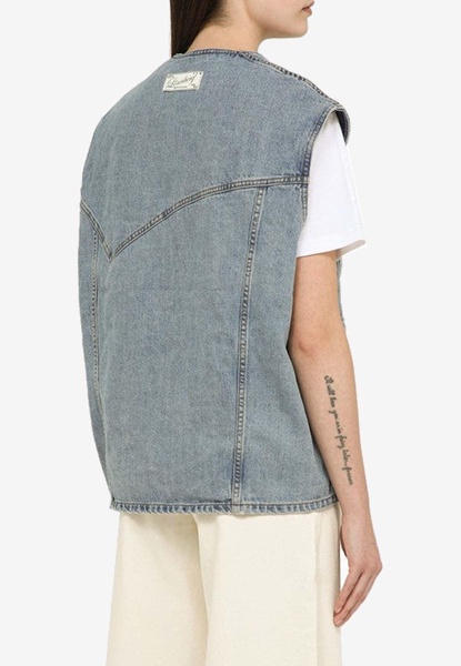 Kaia Asymmetrical Denim Vest