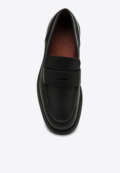 Travis Leather Penny Loafers