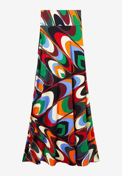 Onde Print Maxi Skirt