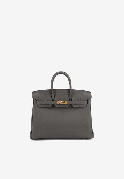 Birkin 25 in Gris Meyer Togo Leather with Gold Hardware