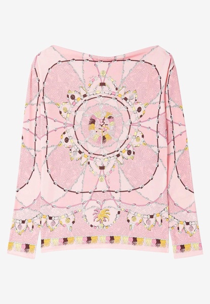 Cyprea Print Long-Sleeved Top