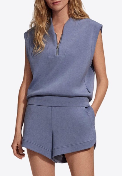 Loretta Half-Zip Sleeveless Sweatshirt