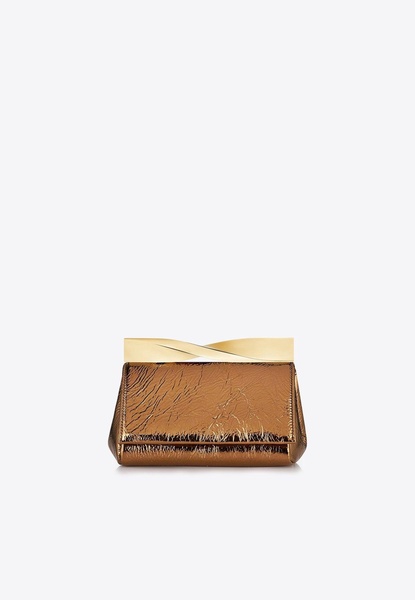 Mini Twist Clutch in Crinkle Nappa Leather