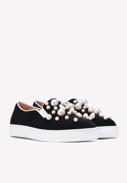 Alex Pearl Embellished Sneakers