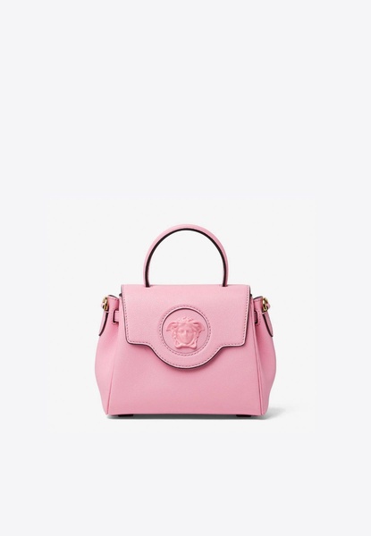 Small La Medusa Leather Top Handle Bag