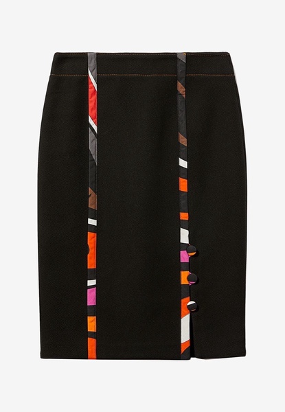 Mini Pencil Skirt with Marmo Inserts