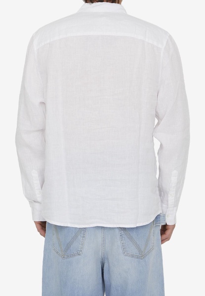 Long-Sleeved Linen Shirt