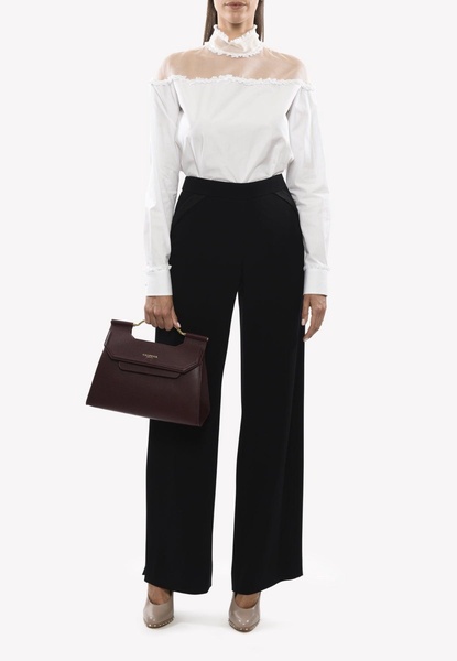 Matte Tuxedo Pants with Side Slits