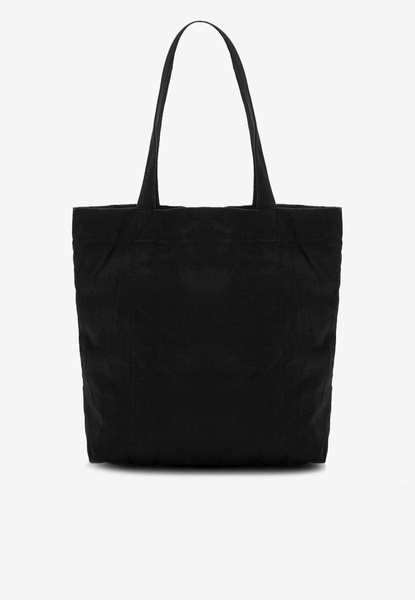 Logo Print Canvas Tote Bag