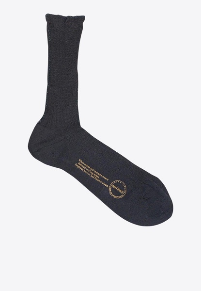 Ribbed Lurex Socks