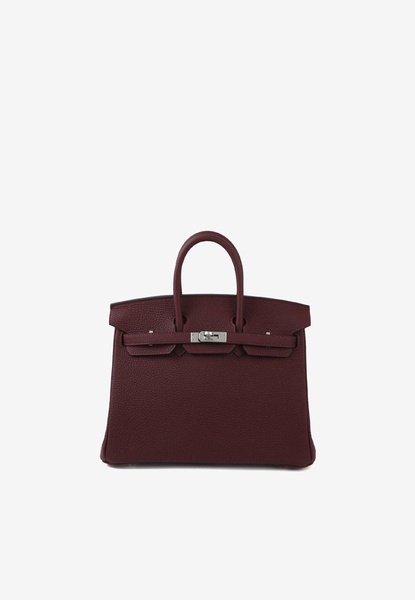 Birkin 25 Verso in Rouge H and Rouge Venitien Togo Leather with Palladium Hardware