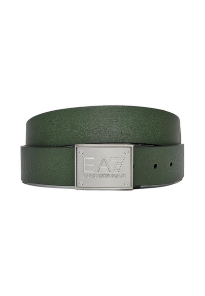 Ea7 Emporio Armani Logo Engraved Buckle Belt