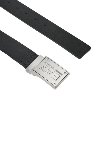 Ea7 Emporio Armani Logo Engraved Buckle Belt