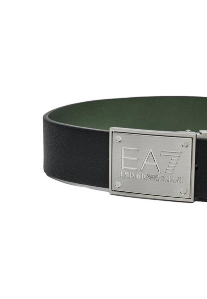 Ea7 Emporio Armani Logo Engraved Buckle Belt