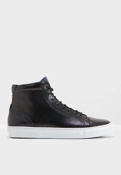 men's monerrk high-top sneaker in leather black