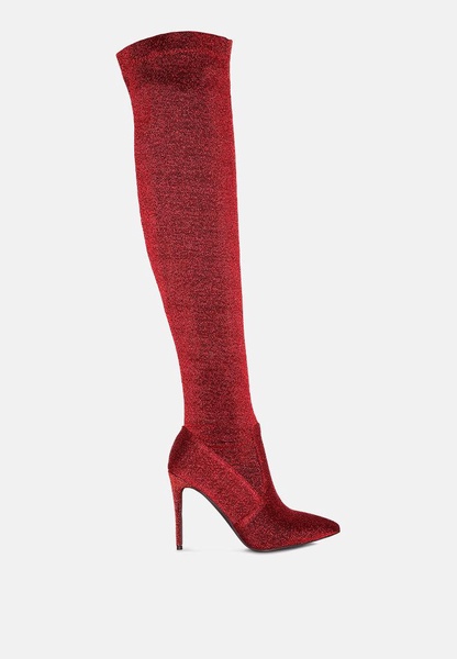 tigerlily knitted stiletto long boots