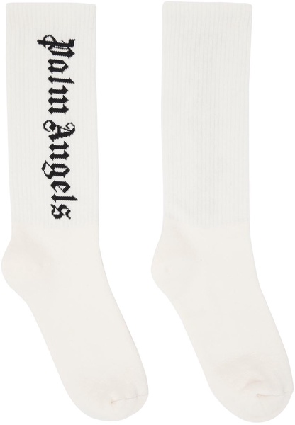 Palm Angels Logo Intarsia Socks