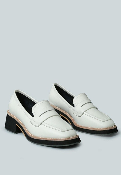 Moore Lead Lady Loafers - White