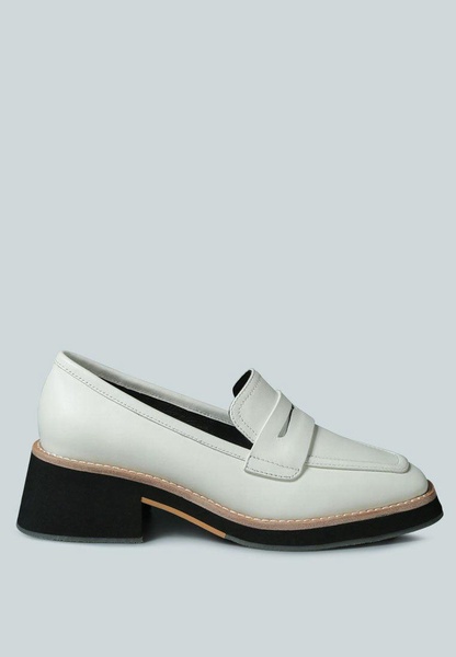 Moore Lead Lady Loafers - White