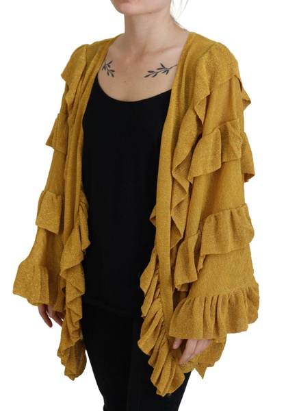 Aniye By Gold Long Sleeves Ruffled Women Cardigan Sweater