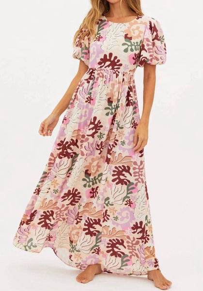 weston dress in desert succulent