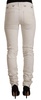 Karl Lagerfeld White Mid Waist Cotton Denim Slim Fit Jeans