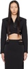 Black Interlock Tuxedo Blazer