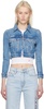 Blue Shrunken Cardi Denim Jacket