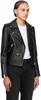 Black Baya Leather Biker Jacket