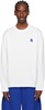 White Significant Patch Long Sleeve T-Shirt