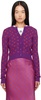 Purple Moon Jacquard Cardigan