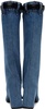 Blue Denim Open Knee Bridge Boots