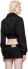 Black Crop Bomber Jacket