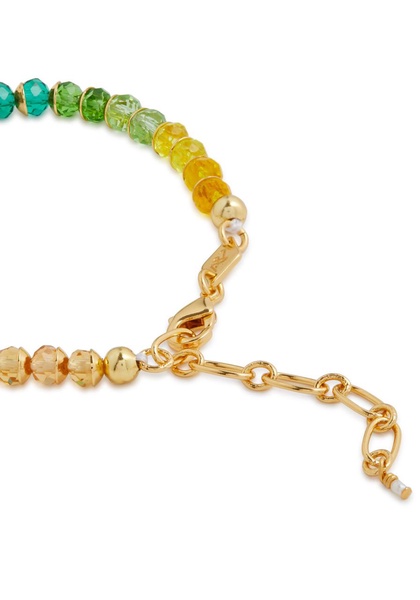 Tennis Kinda 18kt gold-plated beaded bracelet 