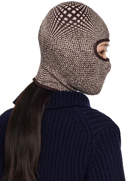 Off-White & Brown Optical Balaclava