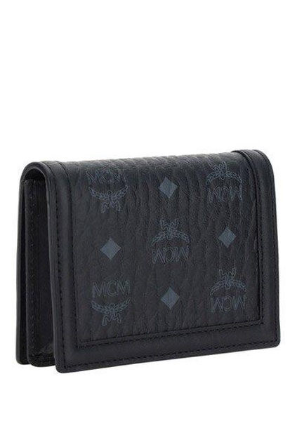 MCM Buckle-Plaque Open Fold Wallet