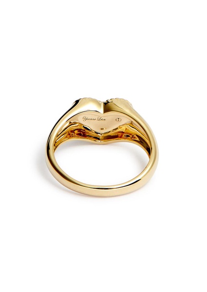 Baby Chevaliere Coeur 9kt gold pinky ring